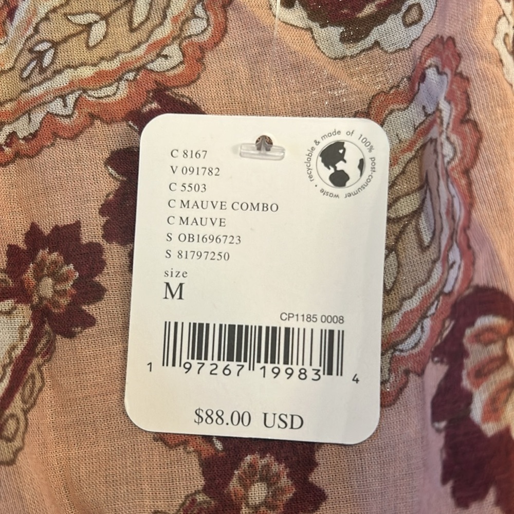 🎀 NWT FREE PEOPLE Watching Waves Print Romper medium - Picture 9 of 12